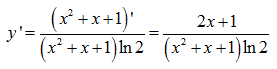 đạo hàm logarit cơ số x