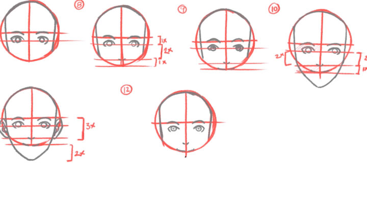 Cách vẽ anime đơn giản khuôn mặt