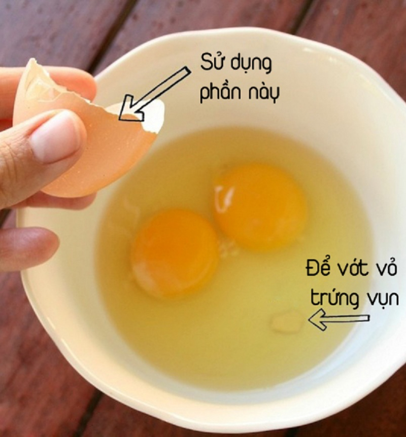 Mẹo vặt vớt vỏ trứng vụn