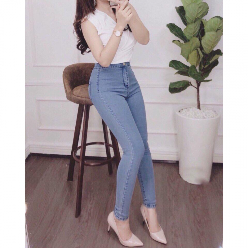 Quần jeans bụng cao