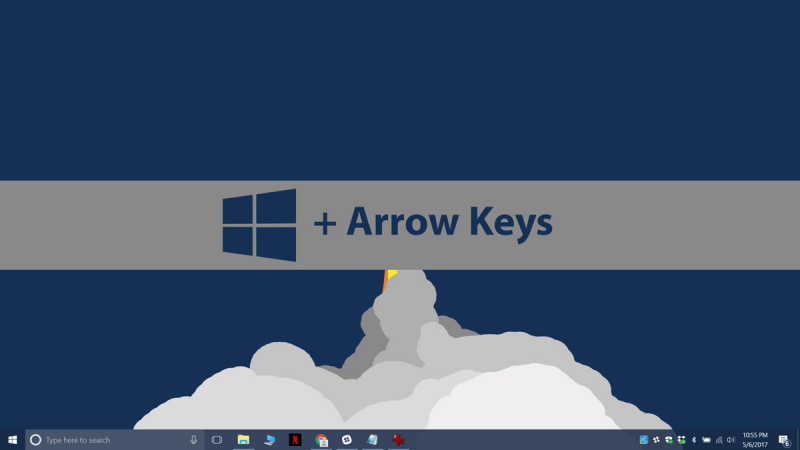 Thao tác phím Windows với các phím mũi tên